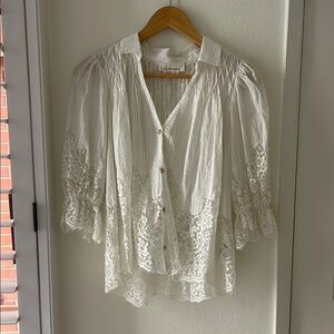 Elegant White Lace Blouse